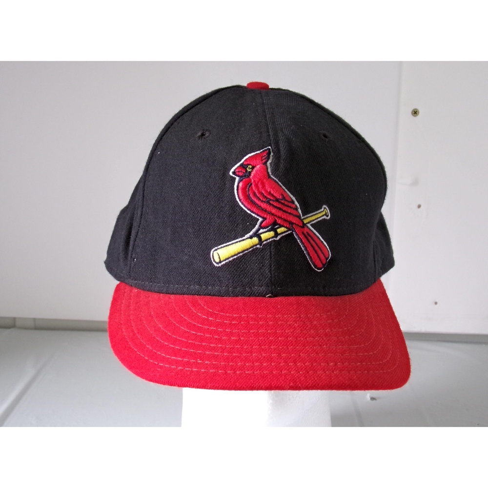 New Era Wool Cardinals 59 Fifty Fitted Baseball Cap Red Black Embroidered VTG